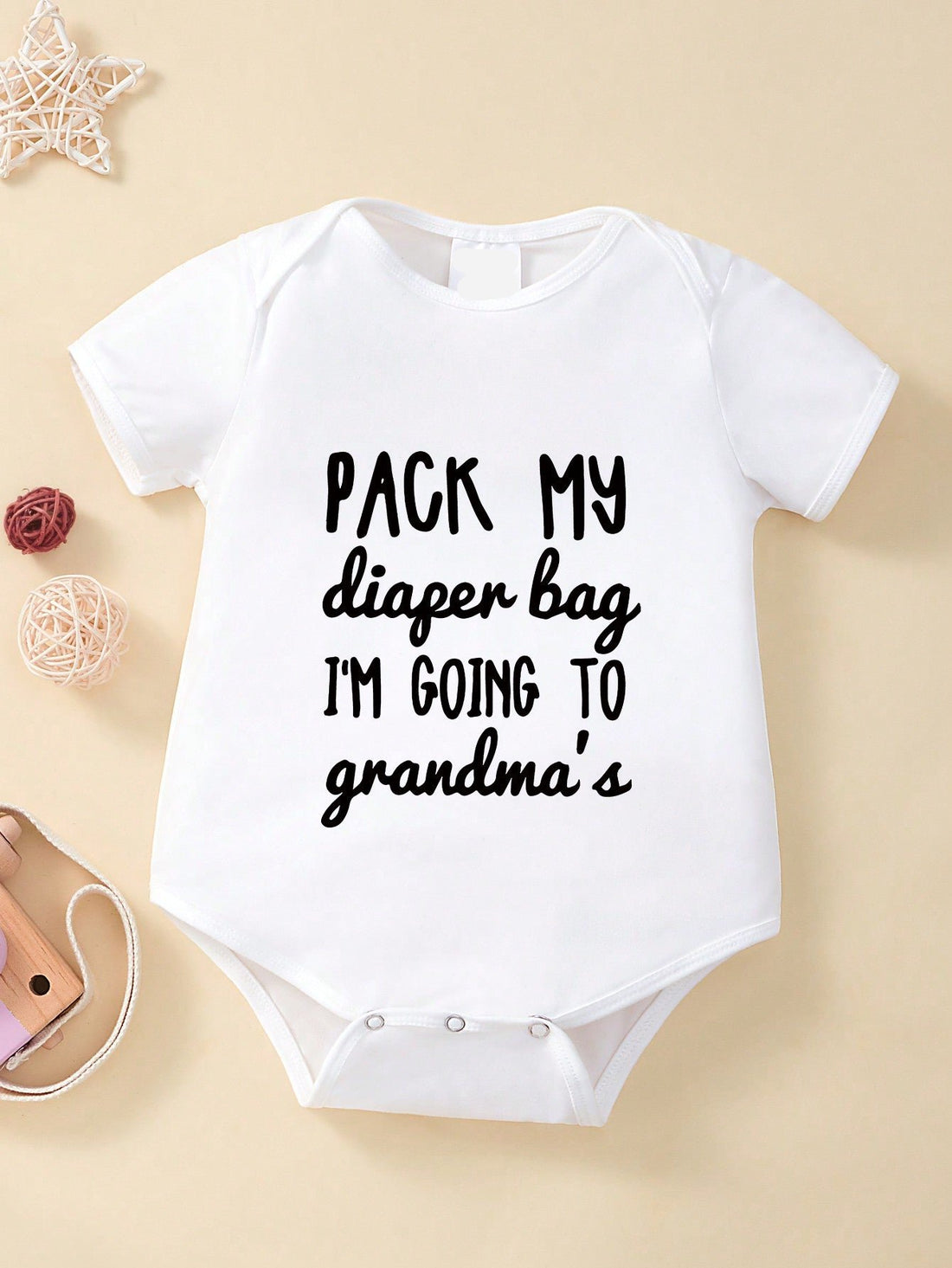 This Adorable Baby Girl Slogan Bodysuit boasts a Casual & Cute Short Sleeve Design that is perfect for any occasion. Made with soft and comfortable fabric, it features a charming slogan that adds a touch of personality to your little one's outfit. Keep your baby stylish and comfortable with this must-have bodysuit.