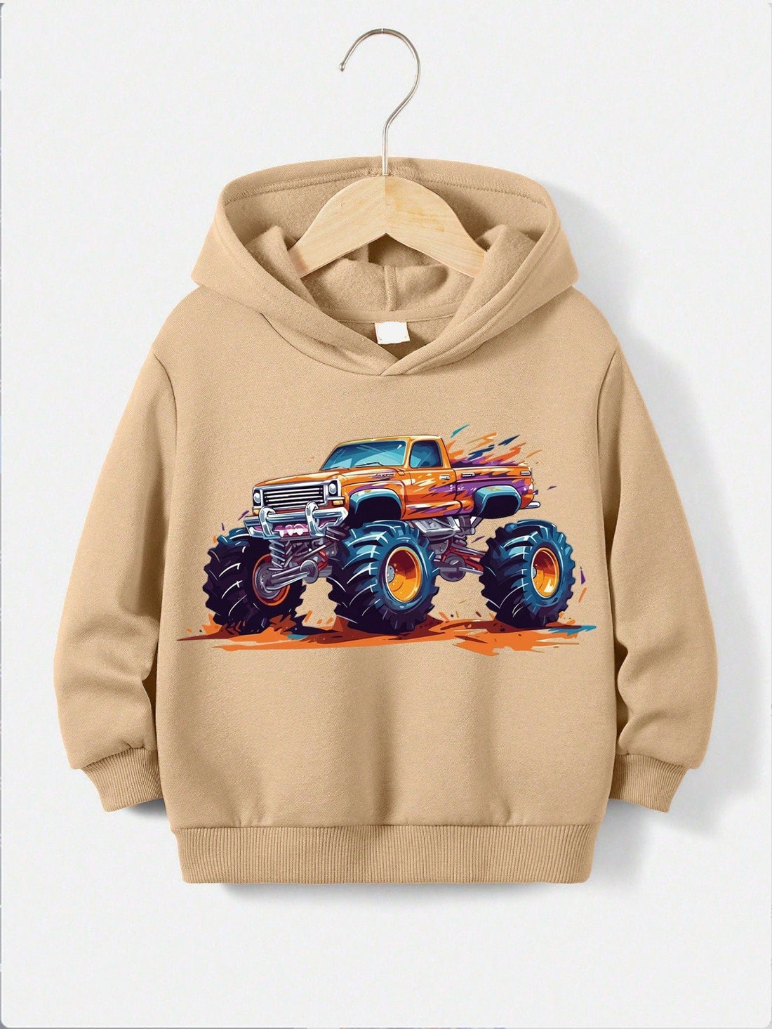 Upgrade your little one's fall wardrobe with our Adorable Young Boys' Casual Car Print Hoodie. Made with cozy materials and a fun car print design, this hoodie is the perfect addition for a stylish and comfortable look for the colder seasons. Your child will love staying warm and fashionable in this must-have piece.