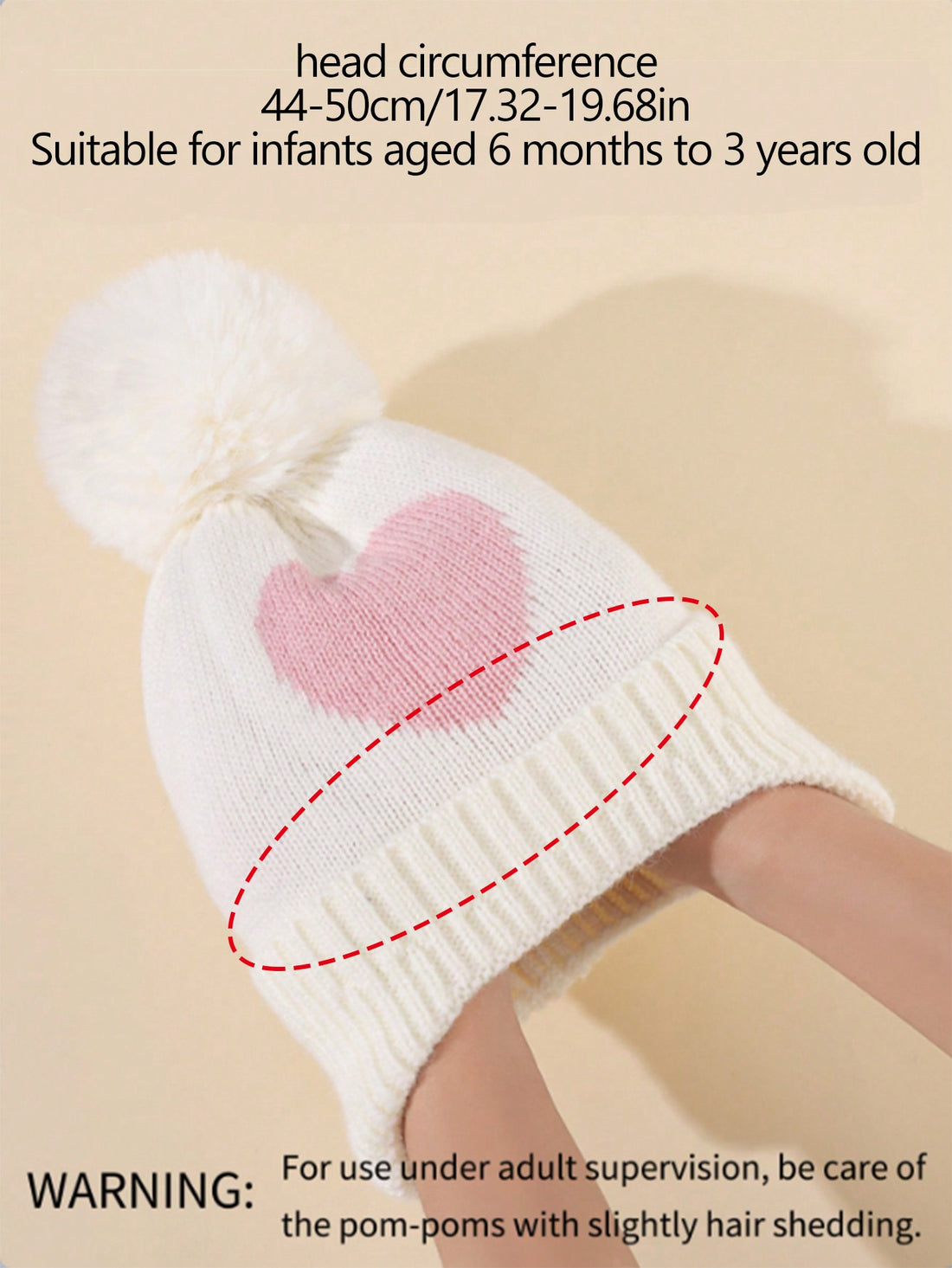 Stay warm and stylish this winter with our Cozy Knit Baby Pom Pom Beanie in White. Made with soft and comfortable materials, this beanie will keep your little one warm and cozy while adding a touch of fashion. Perfect for cold weather outings, protect your baby's head while keeping them looking cute.