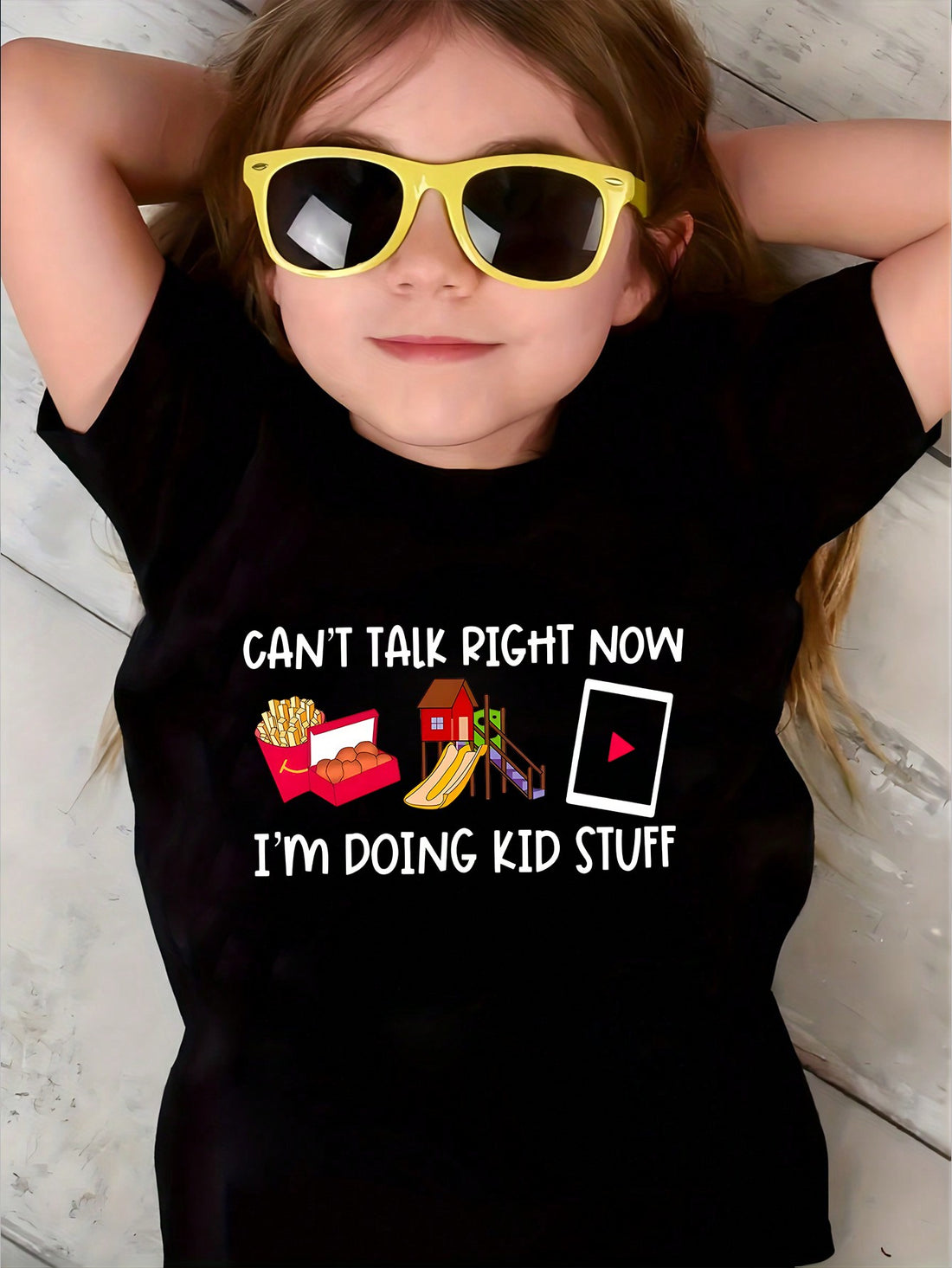 Go bold with our Playful Summer Vibes T-Shirt for young girls! Stand out with the creative printed design and stay cool in the short sleeves. Perfect for your adventurous spirit, this tee combines style and comfort for all your summer activities.