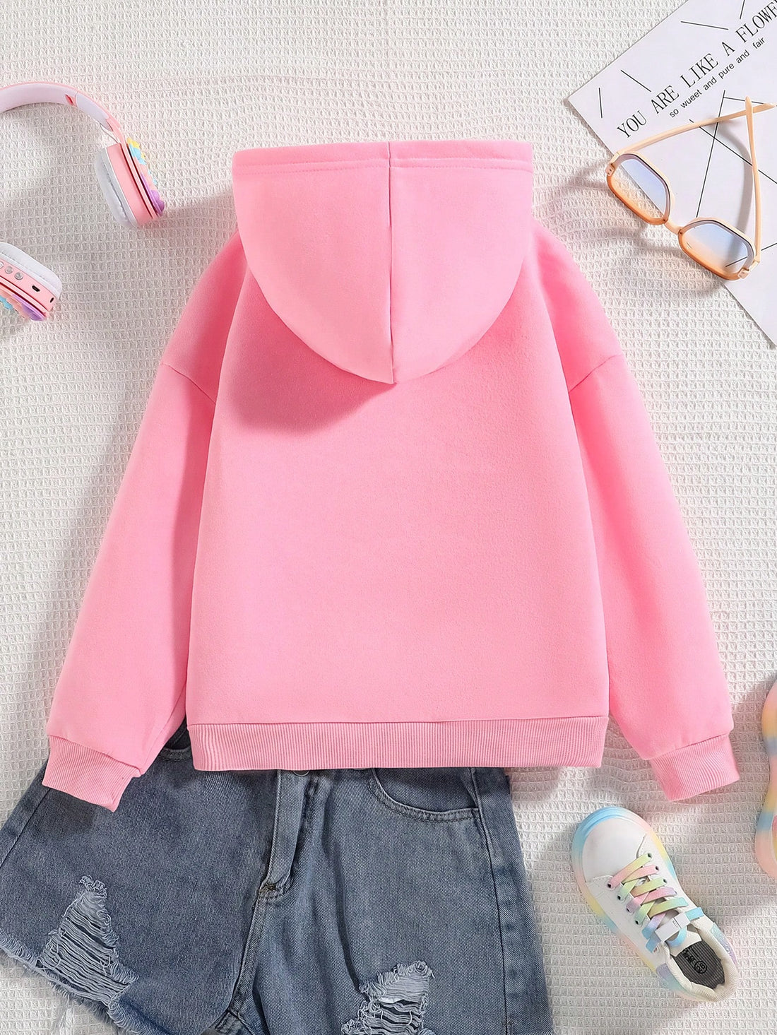 Cozy Cartoon Hoodie for Young Girl: Adorable Warmth for Little Ones