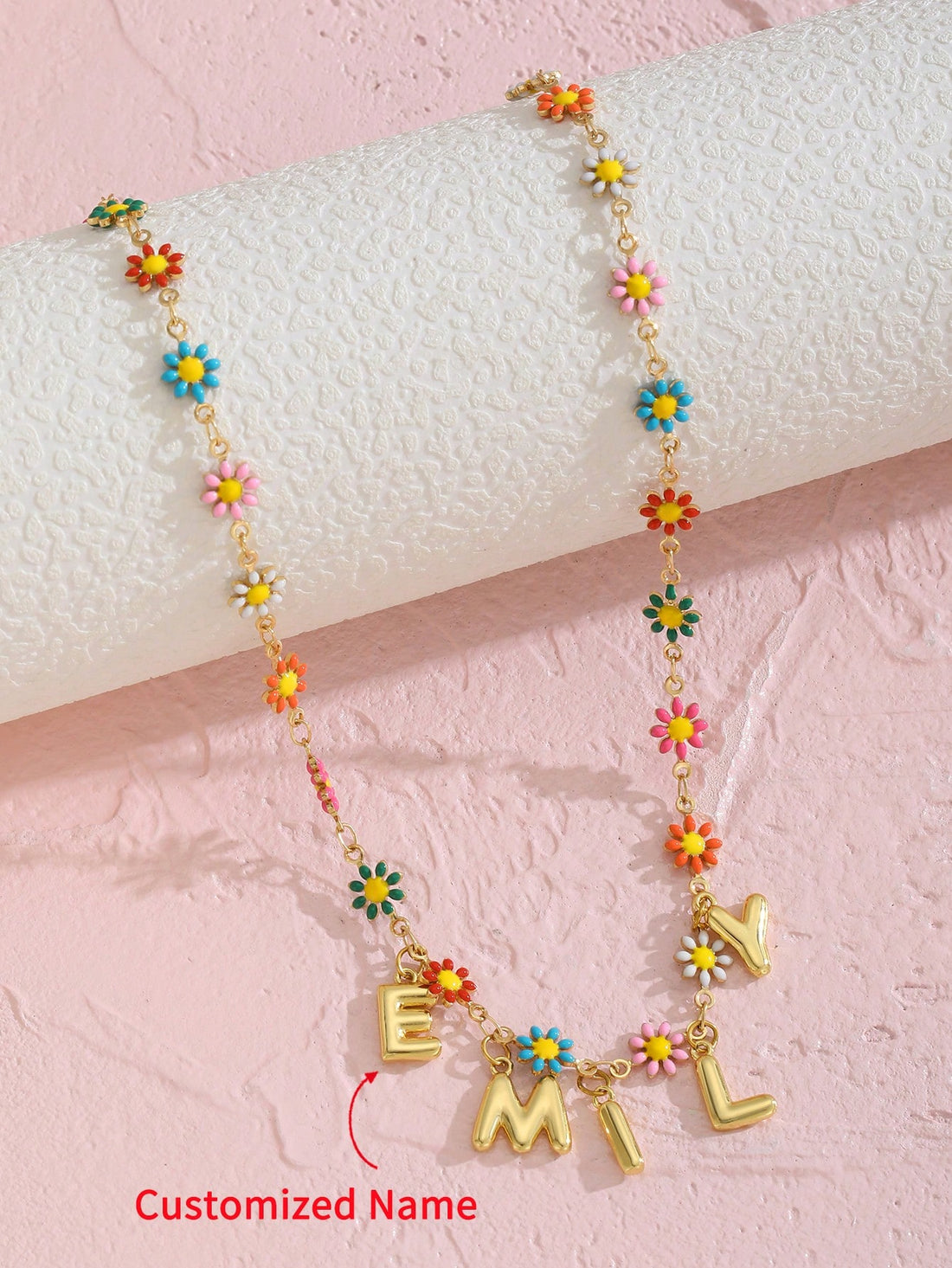 Get ready to add a touch of elegance and personalization to your little one's outfit with Daisy Dreams. Made with high-quality gold, this customized pendant necklace is perfect for kids and friends alike. Give the gift of style and individuality with Daisy Dreams today.