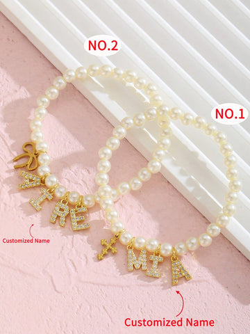 Customized Gold Plated Pearl Bracelet: The Perfect Personalized Gift for Any Occasion