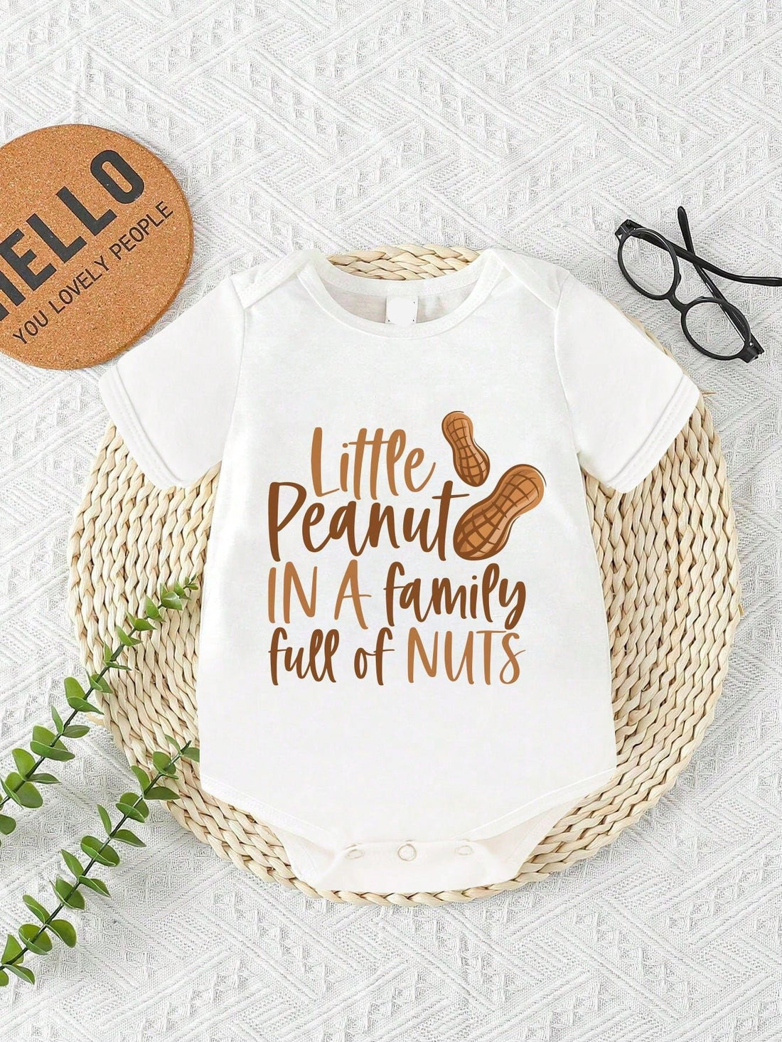 Unleash your little one's bold spirit with our Trendy Baby Boy Gradient Peanuts Cartoon Romper! Featuring a striking golden slogan print and a playful peanut cartoon design, this short sleeve bodysuit is perfect for adventurous babies. Made with high-quality material, it provides both style and comfort for your little risk-taker. Get yours now!