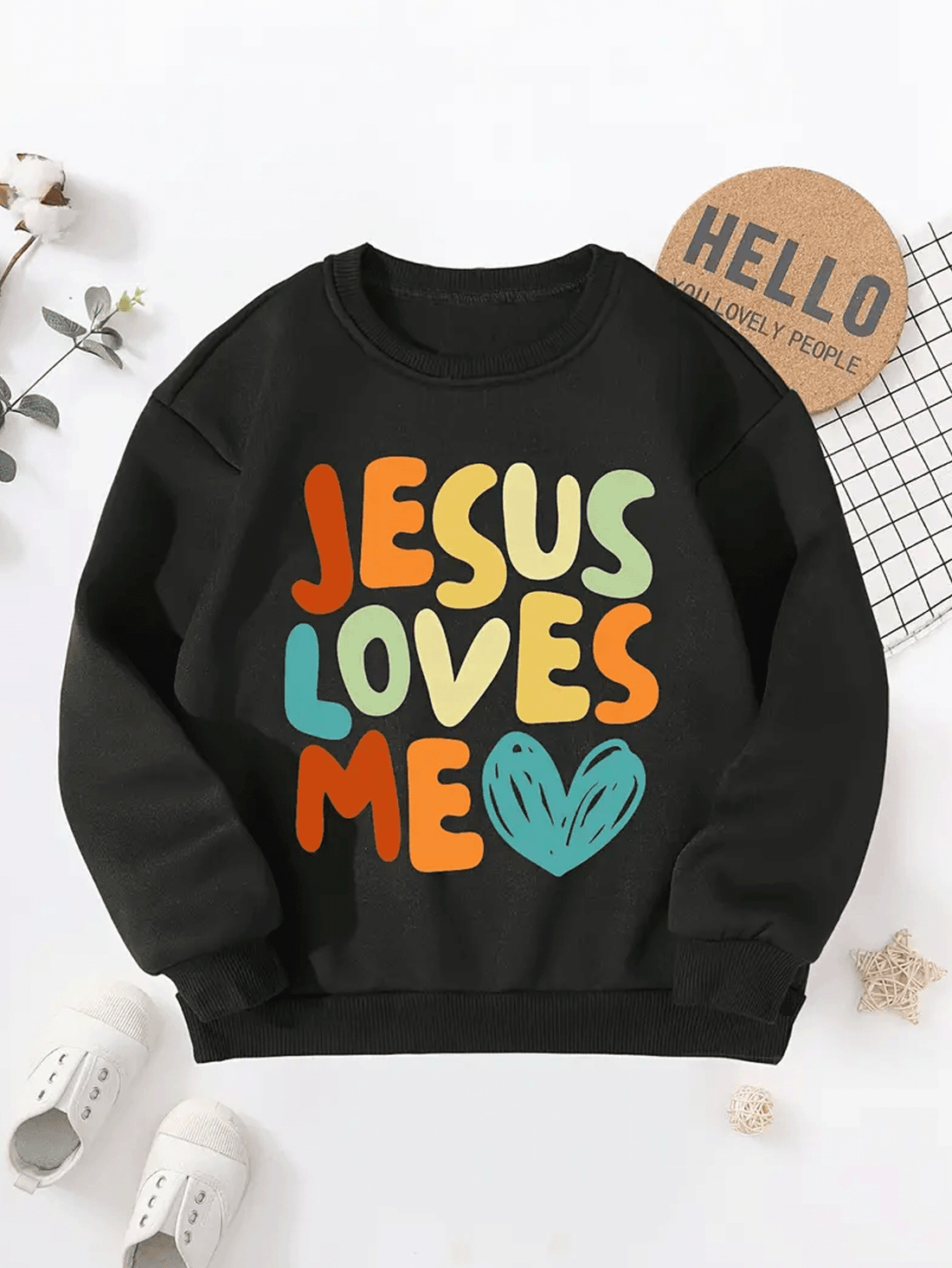 Cozy Autumn-Winter Crew Neck Sweatshirt for Young Boys with Trendy Letter Print