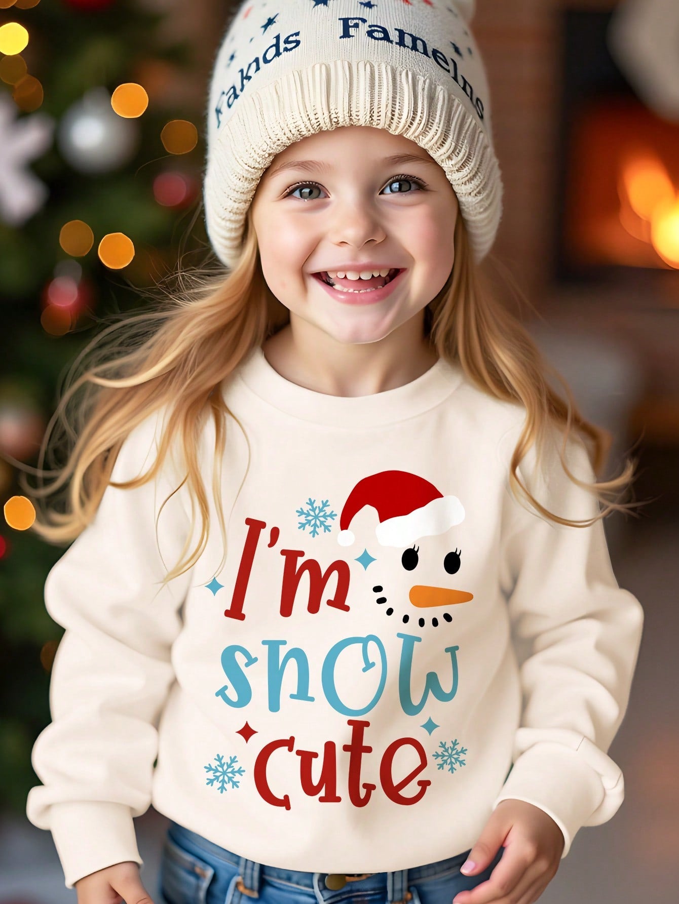 Adorable Snowman Sweatshirt: Cozy Crew Neck for Baby Girls